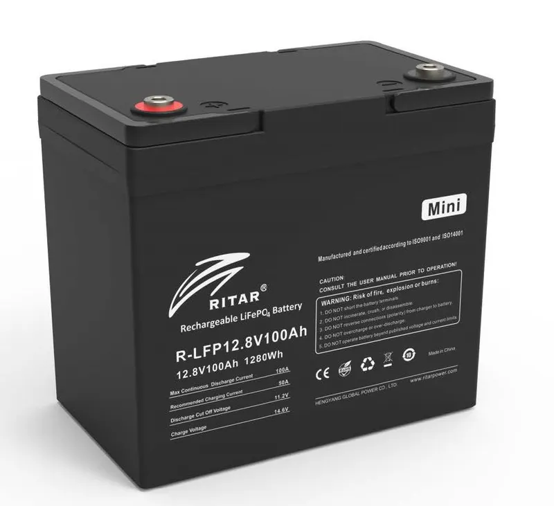  Аккумуляторная литиевая батарея 12 В 100 Aч, LiFePo4 Ritar R-LFP12.8V100AH-MINI 