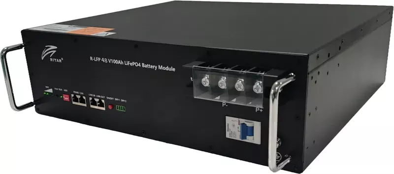  Акумуляторна батарея літієва 48 В 100 Aгод, LiFePo4 Ritar R-LFP48V100Ah 