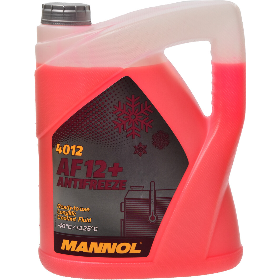  Готовий антифриз Mannol AF12+ Antifreeze (-40°C) 5л червоний