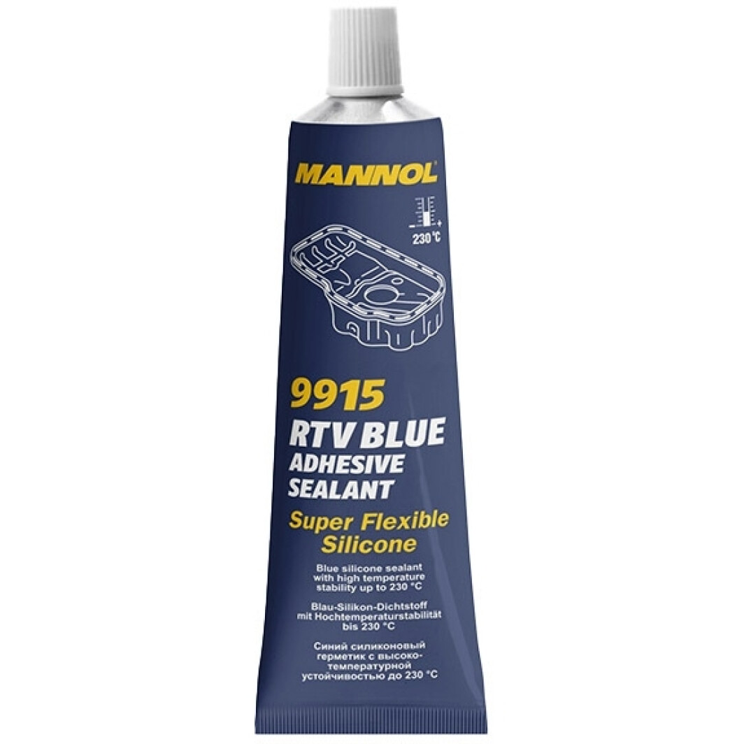  Блакитний силіконовий герметик Mannol 9915 RTV Adhesive Sealant Blue 85 гр