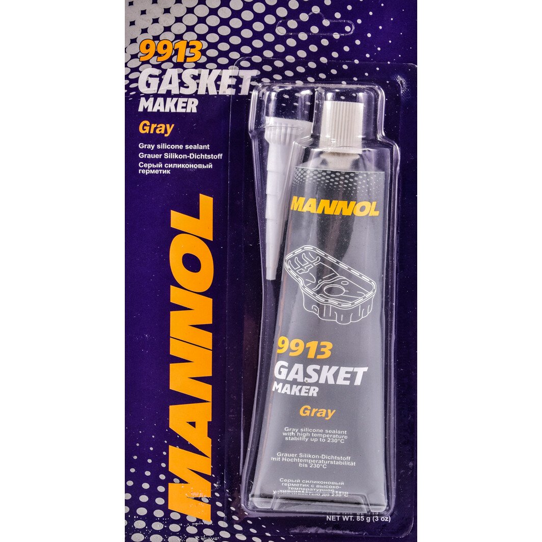  Серый силиконовый герметик Mannol Silicone-Gasket gray 85 гр, 9913