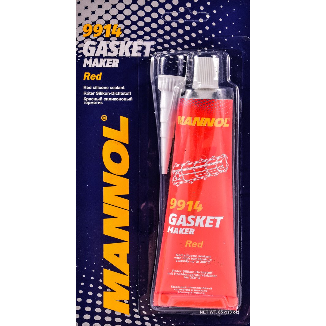  Красный силиконовый высокотемпературный герметик Mannol 9914 Silicone-Gasket rot 85 гр