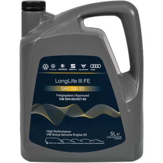 Олива моторна VAG 0W-30 LongLife III 5L(504.00/507.00) GS55545M4