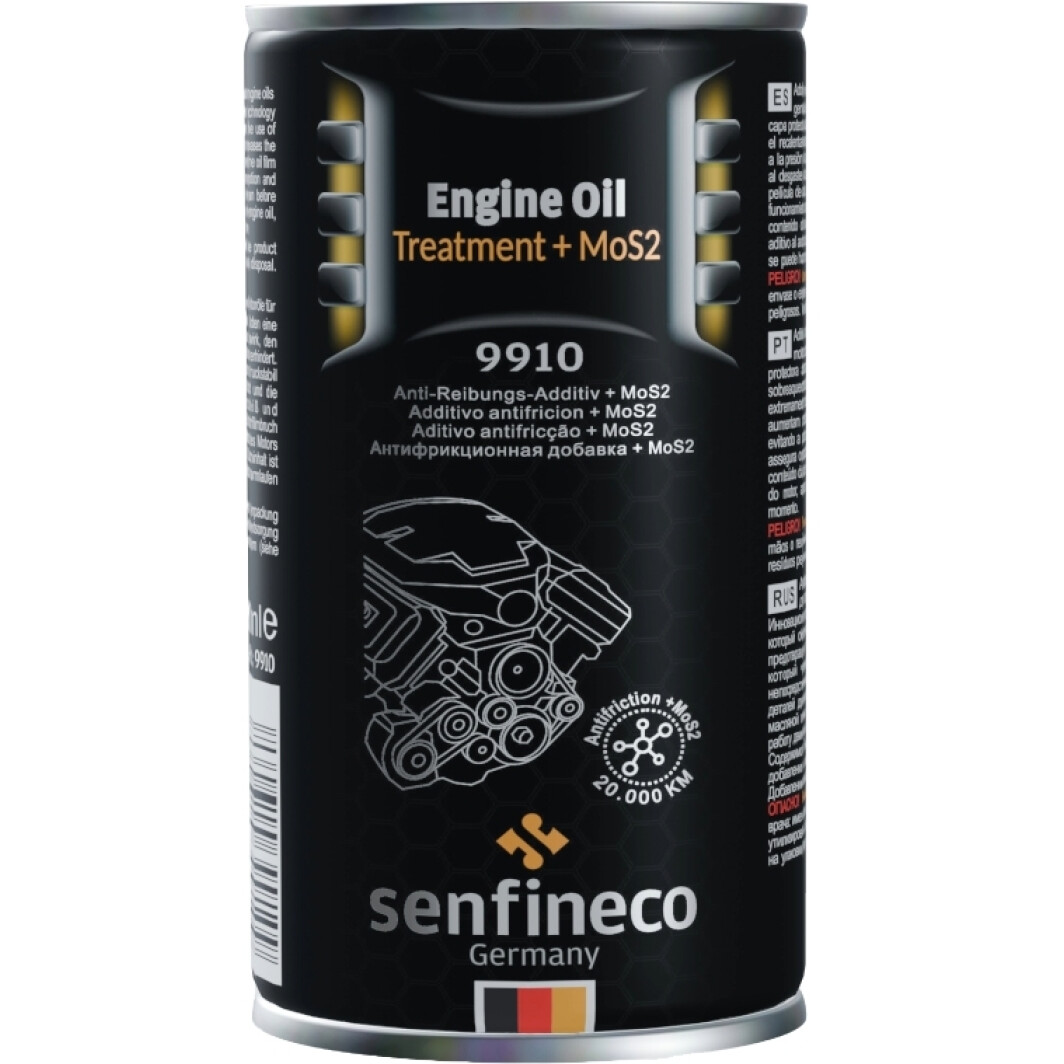 Присадка в моторное масло с молибденом Senfineco Engine Oil Treatment + MoS2