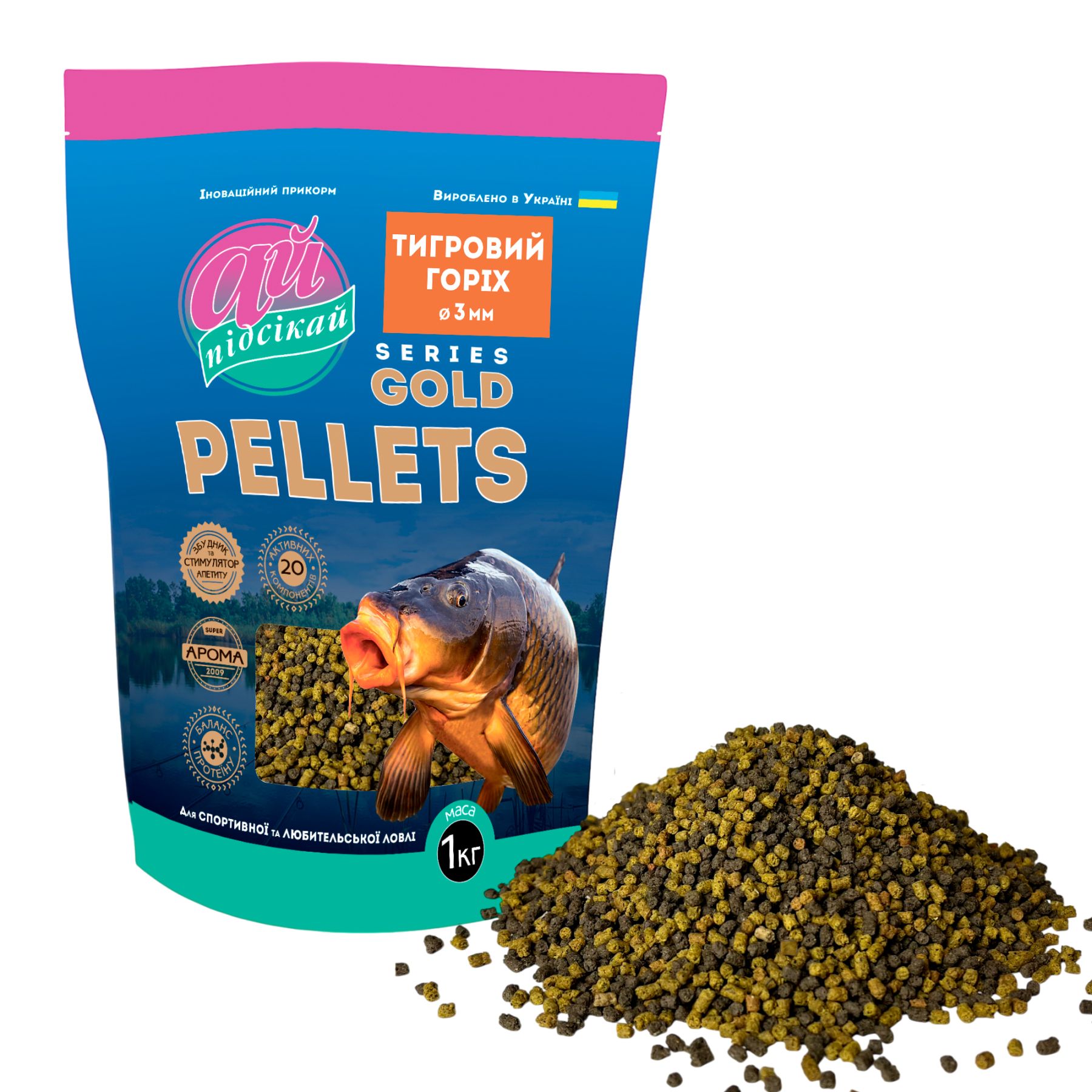 Каталог - Интернет магазин Plario Прикорм Pellets GOLD Тигровый орех 3 мм/1000 г