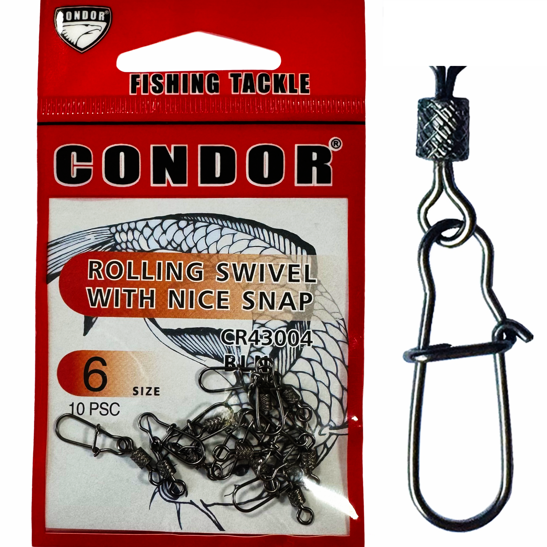 Застібка американка з вертлюгом Condor CR43004 #6 11кг.