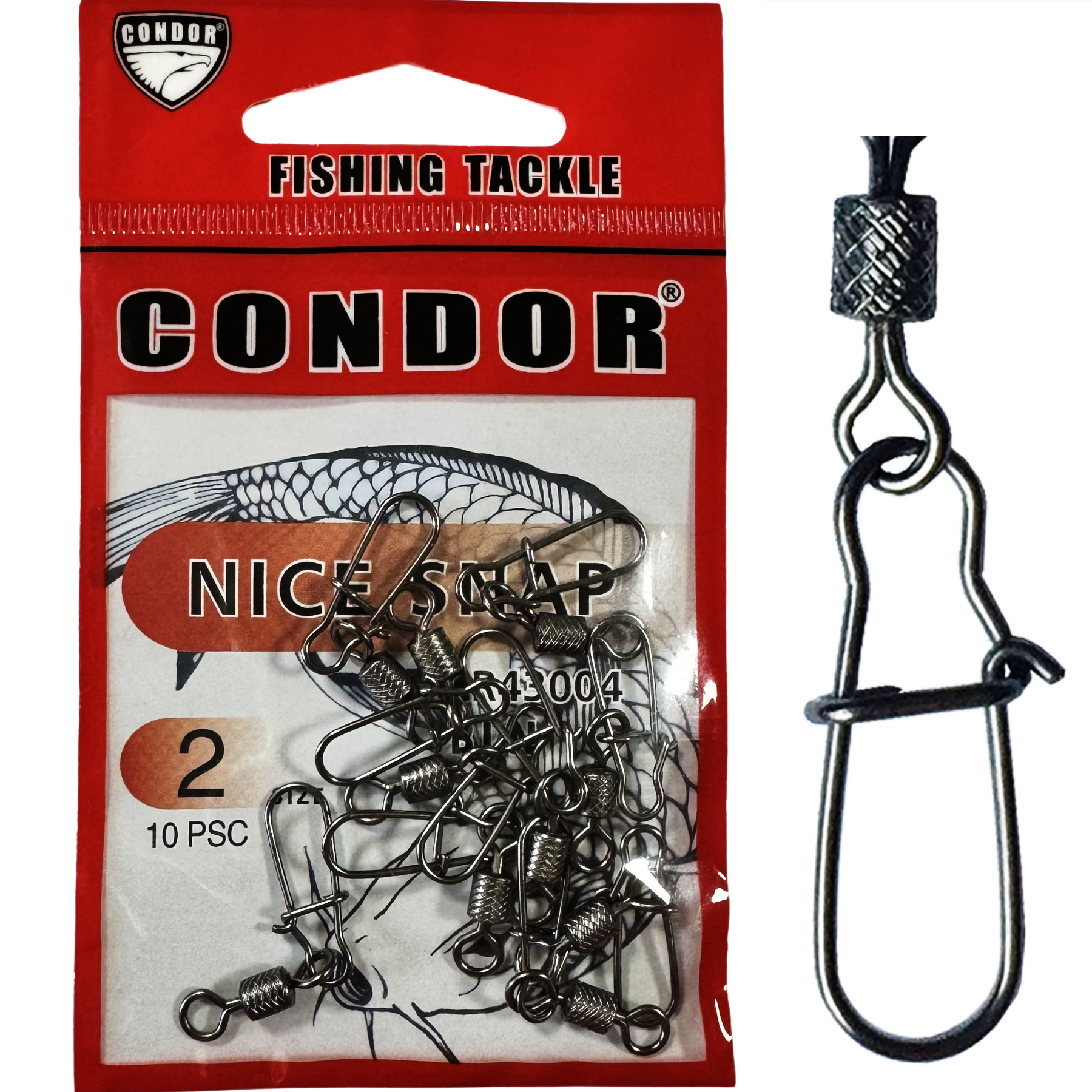 Застежка американка с вертлюгом Condor CR43004 #2 25кг. (уп. 10шт.)